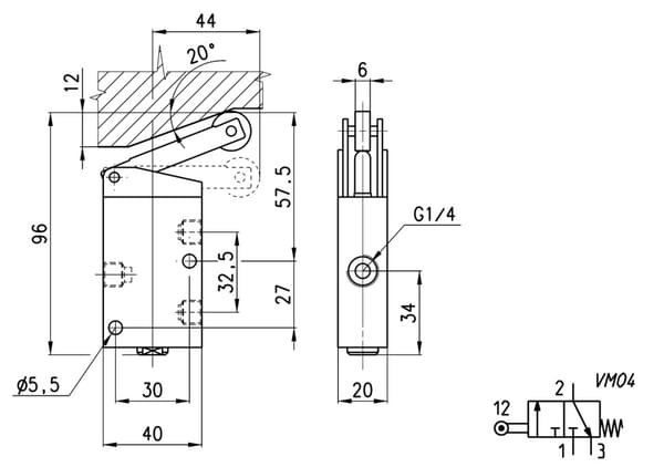 Distribut. 3/2 voies vue 3