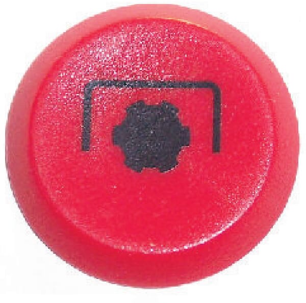 Interrupteur poussoir, PTO, rond, rouge vue 2