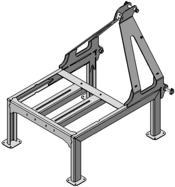 Châssis trois points galvanisé pour pompes A116 et A136 — réf. 50010000