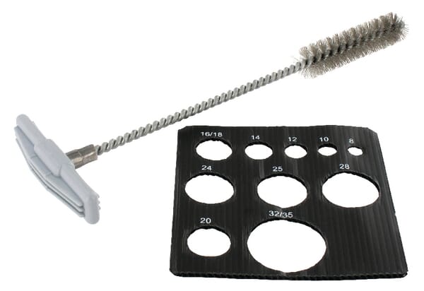 Brosse ronde en acier pour perçage Ø 24 · réf. FISBS24