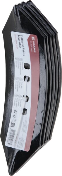 Pointe de cultivateur 265x65x8mm, réversible trempée, courbée, 2 trous — réf. CP780KR