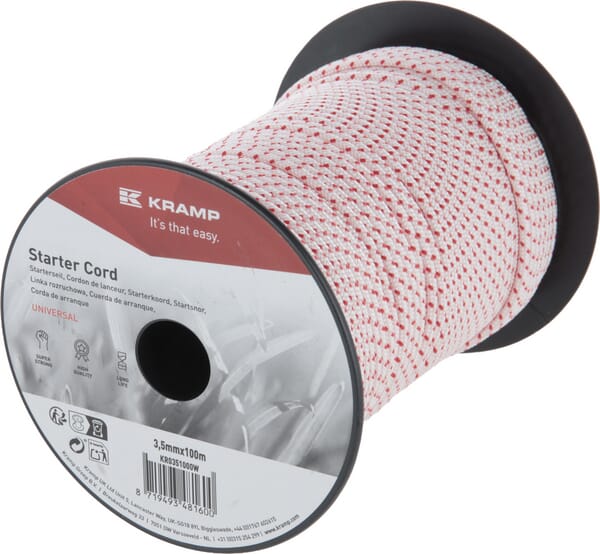 Cordon de démarrage 3.5mm x 100m blanc — réf. KR0351000W