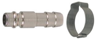 Embout gros débit - ISO 6150 B 7,2 - Cannelé Tuyau Ø int. 10 mm + collier · réf. 365200LAC