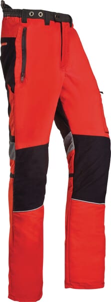 Protipořezové kalhoty 1SPV, červené/šedé, vel. S