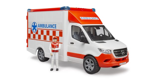 Ambulance MB Sprinter avec chauffeur et module son et lumière · réf. U02676