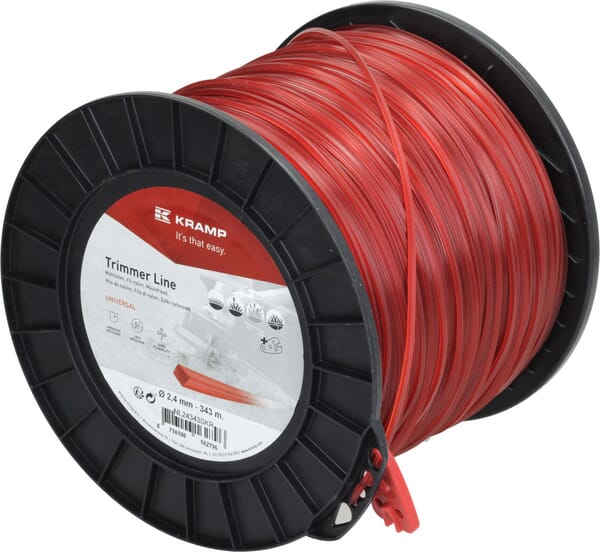 Fil de coupe Ø 2.4mm 343m carré rouge Kramp — réf. NL24343SKR
