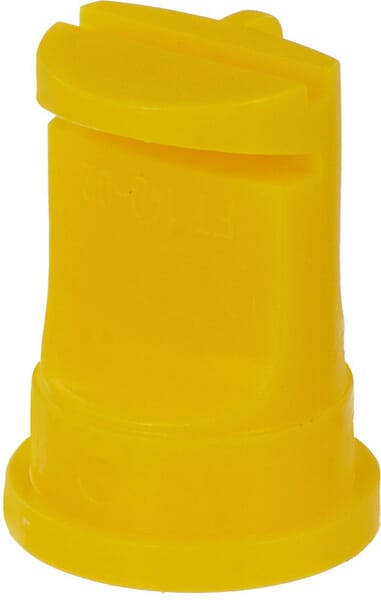 Buse à jet mirroir FT 140° 02 jaune plastique Lechler · réf. FT14002