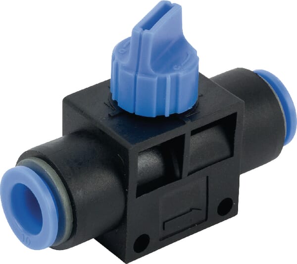 2/2 Uzavírací ventil z umělé hmoty s vsuvkovým spojením