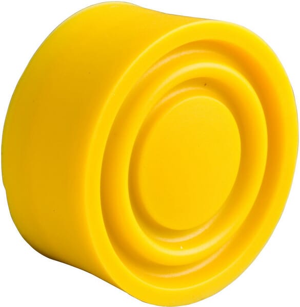 Caoutchouc bouton pouss. jaune · réf. ZBP015