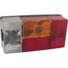 Rear light RH rectangular, 12/24V, red/orange/white, bolt on, 210x66x108mm, Hella