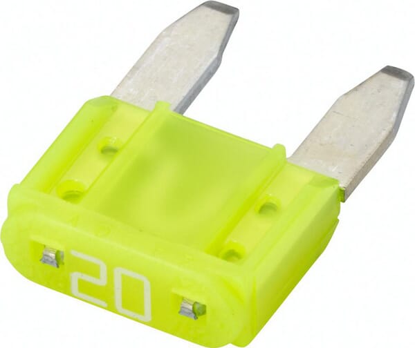 Fusible lame mini 20A longueur 10,9mm jaune pack 50x Hella · réf. 8JS728596161
