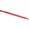 Loader tine, straight, round section 55x1140mm, pointed tip with M33x2mm nut, red, Kverneland