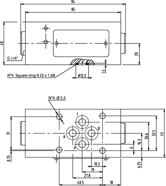 Clapet de regulation de pression 2-voie NG6AM3-PC-P vue 4