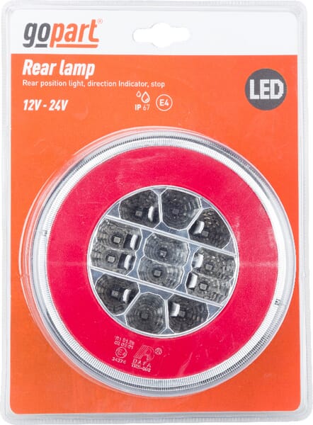 Feu arrière LED rond câblé — réf. LA45044