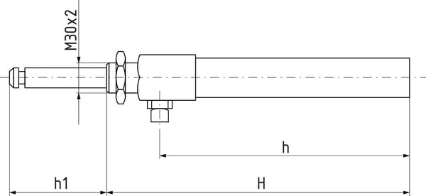 Vérin hydraulique 6" vue 4