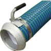 PVC suction and delivery hose blue/green 6" complete with Male connection Perrot and suction strainer