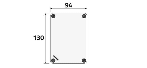 Armoire plastique 130x94x57mm vue 2