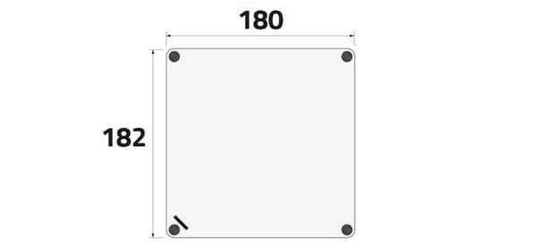 Armoire plastique 180x182x111mm vue 2
