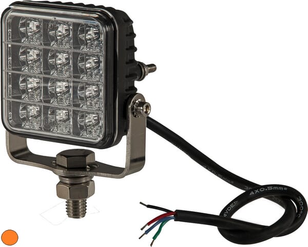 Témoin d’avertissement LED, 10-30V, orange, 12 LED, Kramp — réf. LA20066