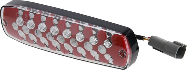 Feu arrière LED, rectangulaire, 12/24V, transparent/ambre/rouge, à visser, ECE, Hella  — réf. 2SK343910057