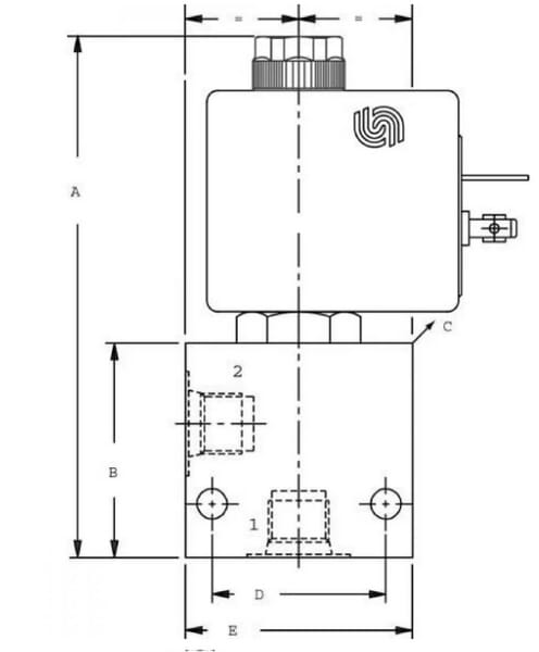 Valve 2/2 SVP10NOR 12VDC vue 2