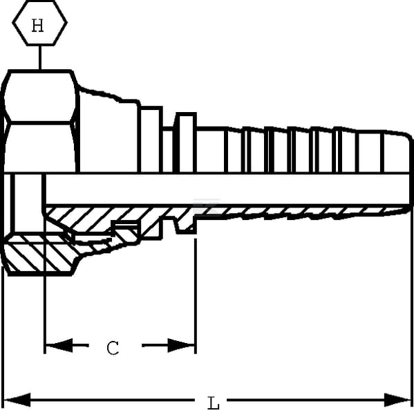 Raccord à sertir M10 6LL vue 3