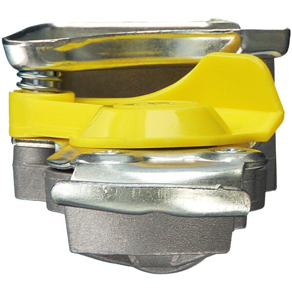 Tête d'attelage ouverte M16x1.5 jaune vue 2
