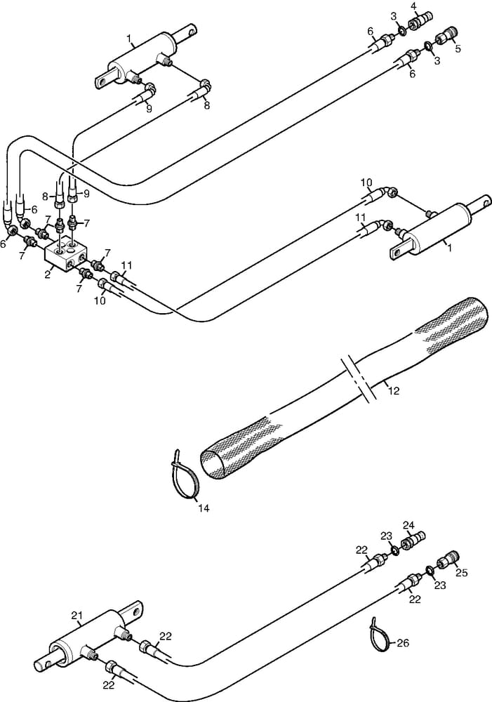 Hydraulická jednotka žací jednotky Stiga Titan 135B-135H DOD 13-7813-12 / 13-7823-22