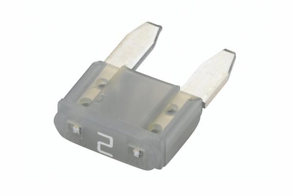 Fusible lame mini 2A longueur 19mm gris Hella · réf. 8JS728596861