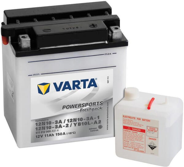 Batterie 12V 11Ah 150A Sports motorisés Freshpack VARTA · réf. 511012015I314PS