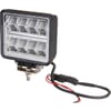 Work light LED, 24W, 2272lm, square, 9/36V, 114x128mm, Deutsch 2-pin, Wide flood, 16 LED's, Kramp