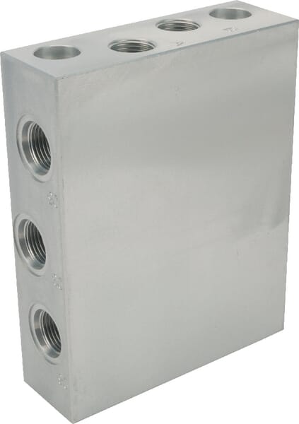 Bloc distributeur aluminium(2011-T6) blanc anodisé vue 2