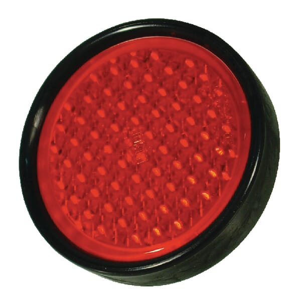Catadioptre rond rouge Ø90 mm à visser — réf. 300009000