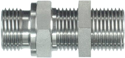 Přímý přepážkový adaptér M/M 3/8" BSP SS