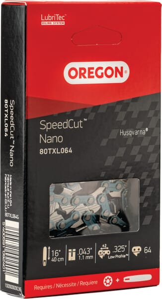 Chaîne de tronçonneuse .325, 64 DL, 16" Speedcut™ Nano, Oregon · réf. 80TXL064E