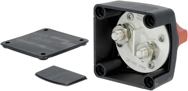 Coupe-batterie carré, noir, M10, 12/24V, 300A/1000A (5sec), IP54 vue 2