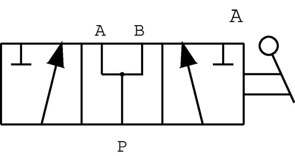 Vanne a 3 voies L 3/4 BSP vue 3