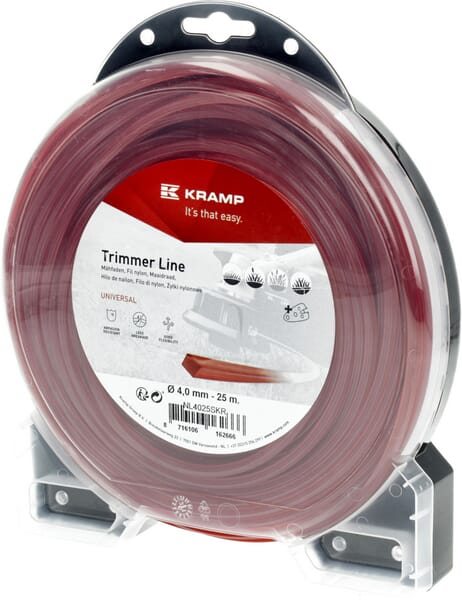 Fil de coupe Ø 4mm 25m carré rouge Kramp — réf. NL4025SKR