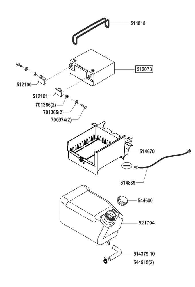 Palivová nádrž - Baterie pro AL-KO typE PowerLine T18-102HD