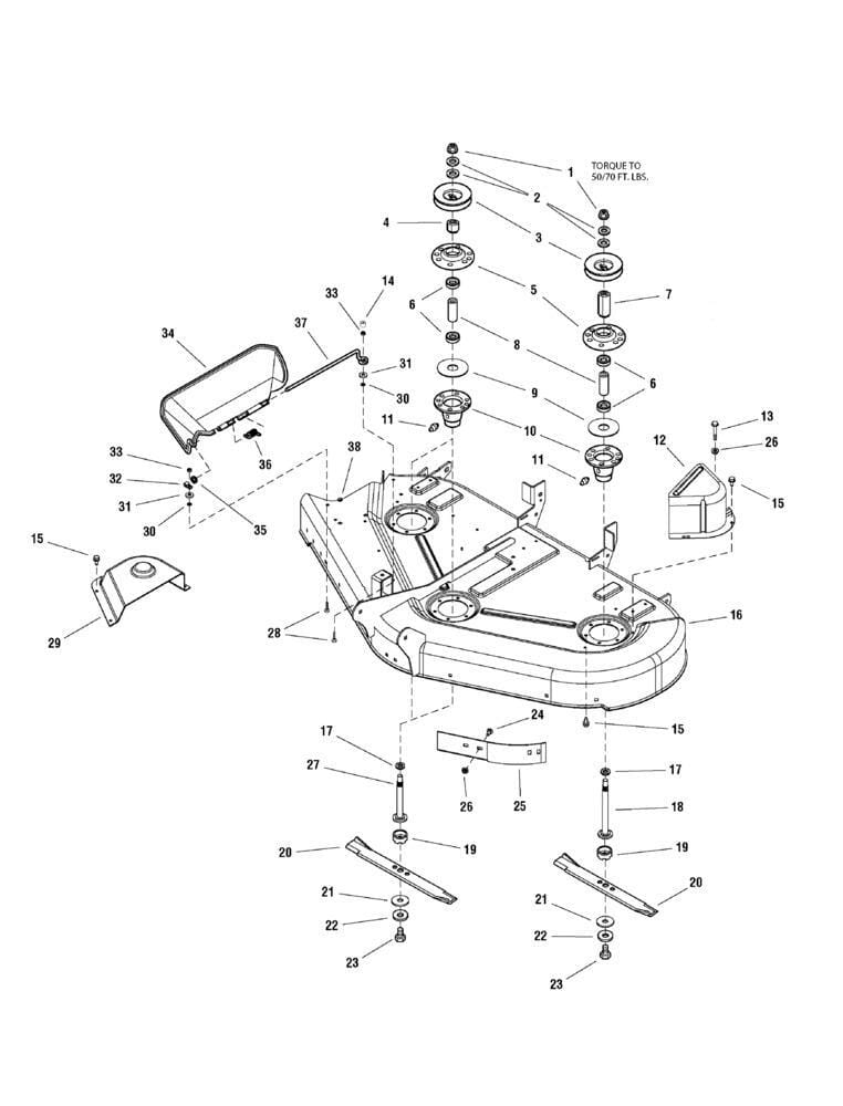 Žací jednotka 50" nůž