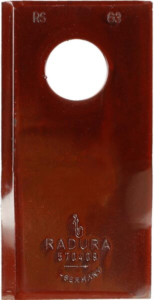 Couteaux de faucheuse gauche 93 x 47 x 3mm alésage Ø 19mm Kramp · réf. 001458692KR