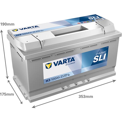 Startbatteri Varta 12V 100Ah 830A - Bilbatterier och Fordonsbatterier - 600402083 - 5