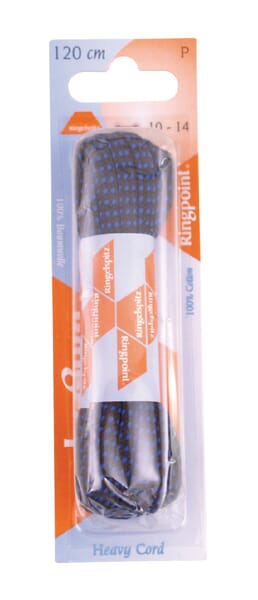 Tkaničky kulaté modročerné, 120 cm