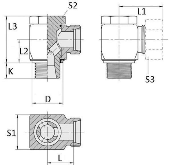 Coude orientable 12S-M18 WD vue 2