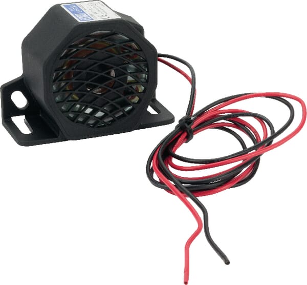 Alarme de recul multifréquence 97 dB 12/24W bruit blanc · réf. EA5200