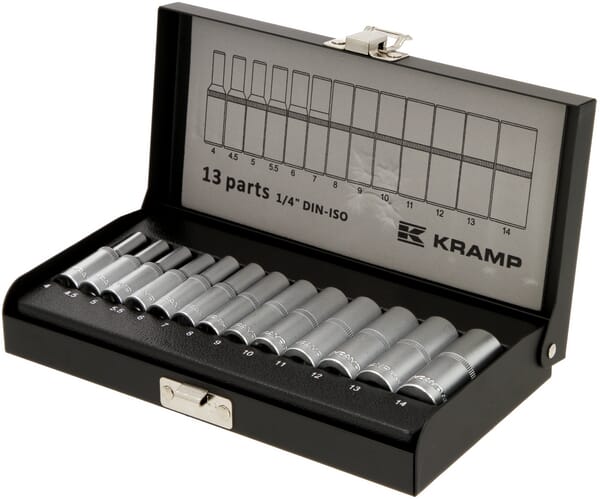 Jeu 13 douilles 1/4" 6 pans — réf. 1804922013KR