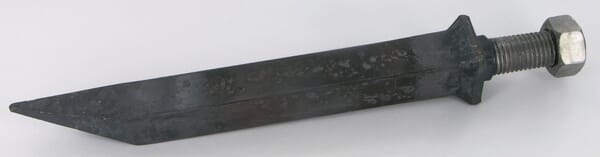 Hrot bran, přímý, čtyřhranný, zahnutá špička