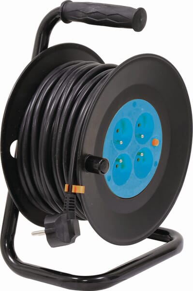 Enrouleur de câble électrique 25 m – 3×1,5 – 4P+T HO5VV-F 230 V · réf. 01550STI