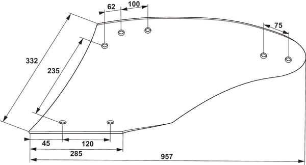 Versoir gauche AR5H IRONCARB G&B vue 2