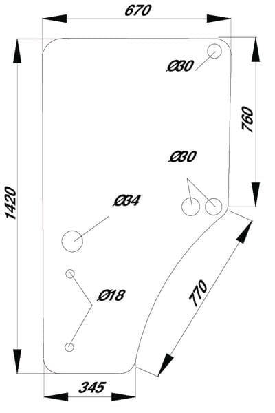 Vitre de portière gauche — réf. L169102KR
